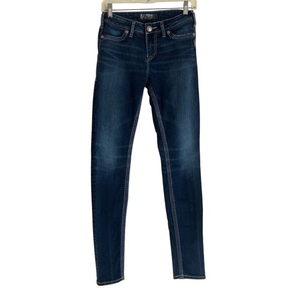 Silver Jeans Co Suki High Super Skinny Mid Wash Tailored Stretchy Jeans Size 26 - Picture 1 of 15